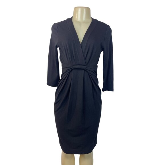 Bcbg Maxazria Women's Black Wrap Dress Sz M - Picture 1 of 8